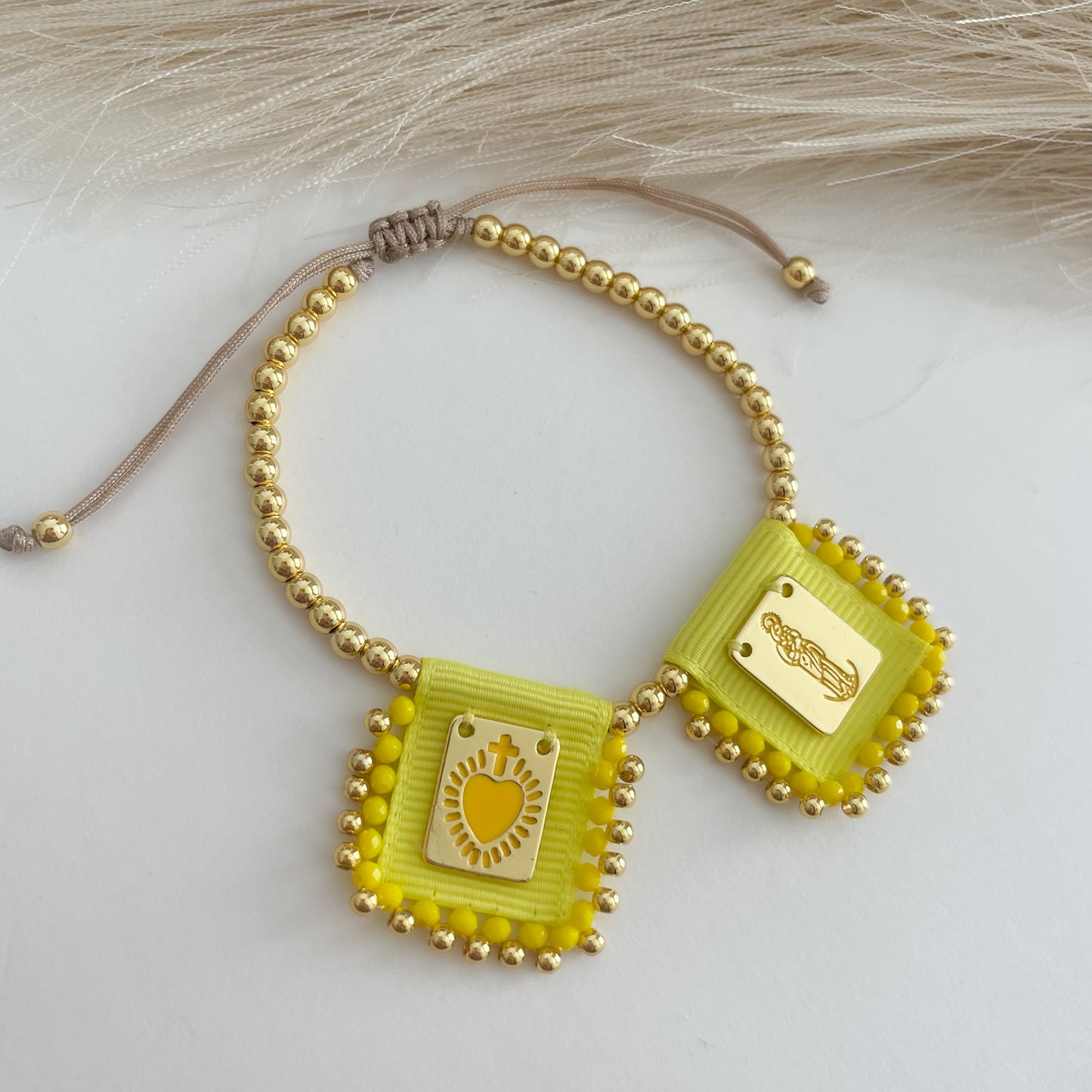 Virgen de la Chinita Scapular Bracelet (Yellow)