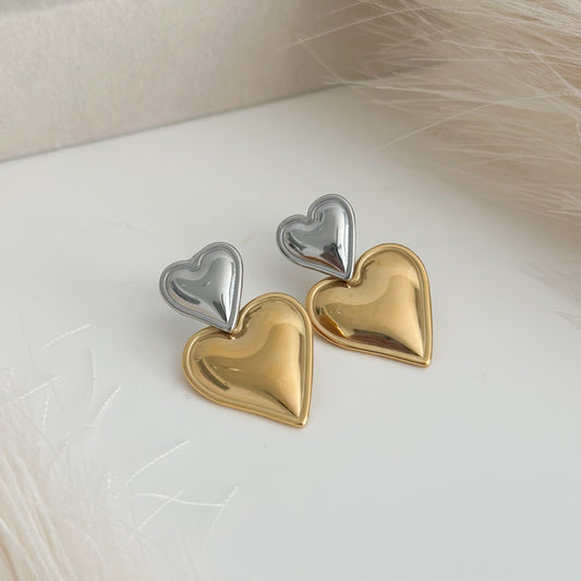 Amor Gold & Silver Earring