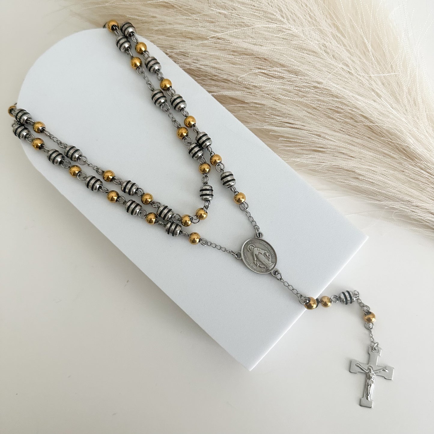 White, Gold & Silver Rosary