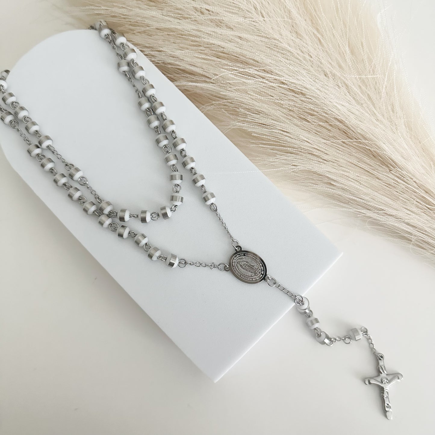 White & Silver Rosary