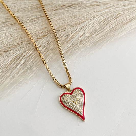 Ligma Red Heart Necklace