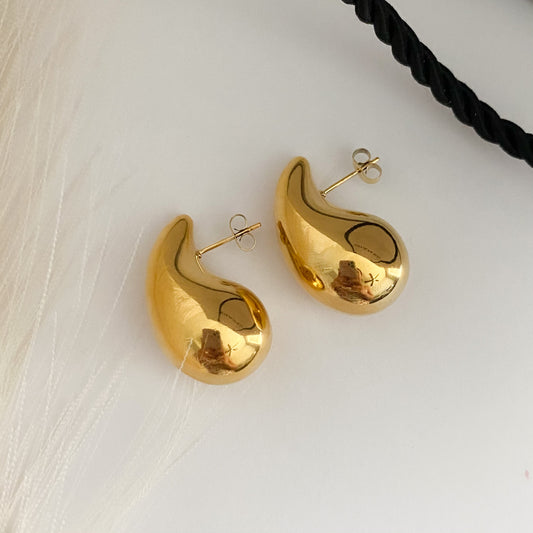 Large Gold Drop Earrings