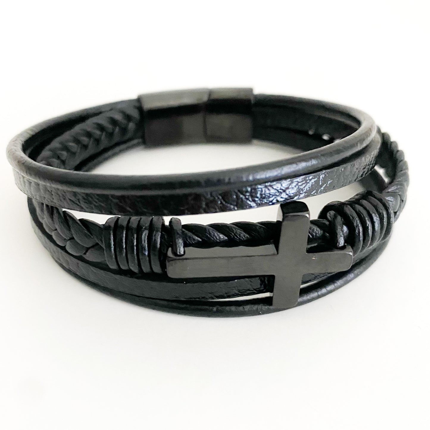 Black Cross Bracelet