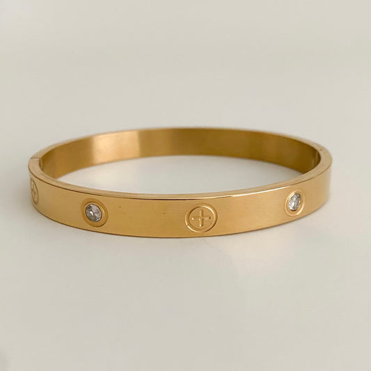 Classic Gold Bracelet with Zircona