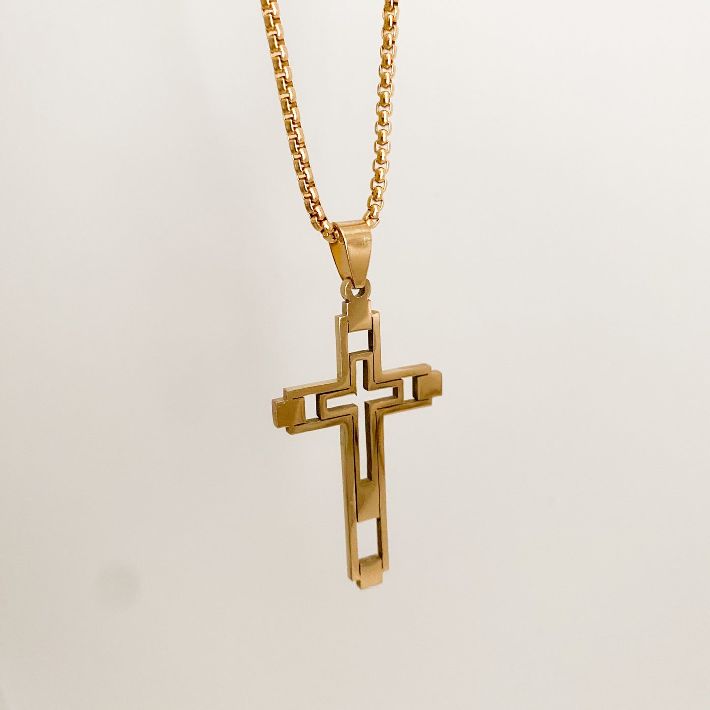 Jesus Cross Gold necklace